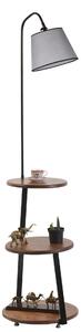 Opviq Floor Lamp Walnut Black Grey 8743-4