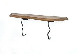 Hanah Home fali polc BlackWalnut Lierre - fekete, dió