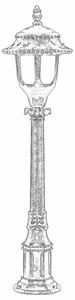 Opviq Outdoor Floor Lamp Brown BSU-68180-BKR