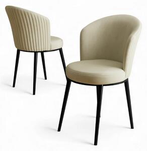 Hanah Home szék szett (2 darabos) Cream Black Risa - Krémszínű, fekete