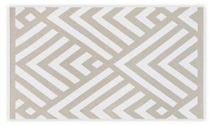 L'essential Maison Fouta (strandtörölköző) Melegszürke Fehér Geometrikus - Melegszürke