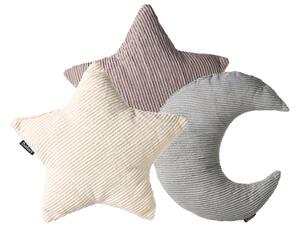3 db-os dekorpárna szett LUNA Kordbársony 35 x 30 cm 35 x 35 cm Színes Egyszínű