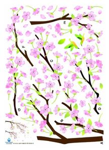 Tree Branch Pink Flowers falmatrica szett - Ambiance