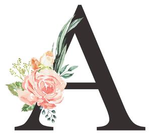 Floral Alphabet A párnahuzat, 45 x 45 cm - Minimalist Cushion Covers