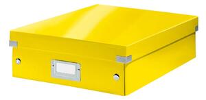Sárga fedeles karton tárolódoboz 28x37x10 cm Click&Store – Leitz
