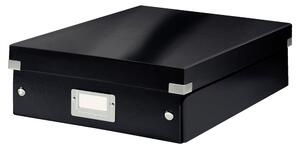 Fekete fedeles karton tárolódoboz 28x37x10 cm Click&Store – Leitz
