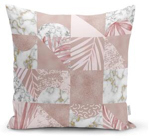 Pink Leaves 4 db-os dekorációs párnahuzat szett, 45 x 45 cm - Minimalist Cushion Covers