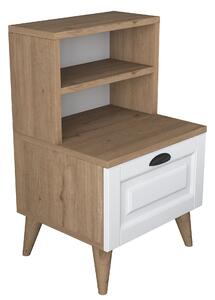 Hanah Home Éjjeliszekrény, dió és fehér BD105 - 2786 - dió