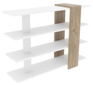 Hanah Home Könyvespolc WhiteWalnut Nur - Fehér, Dió
