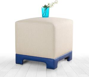 Atelier Del Sofa Puff Krémkék Lenover - Krém, kék