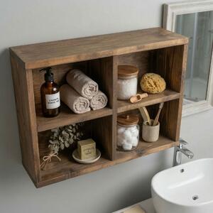 Hanah Home Dekoratív Fa Fali Polc Wooden Raf307