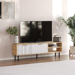 Hanah Home TV Stand Sapphire Oak White Venus - Sapphire Oak, White