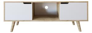 Hanah Home TV Stand Sapphire Oak White Siena - Sapphire Oak, White