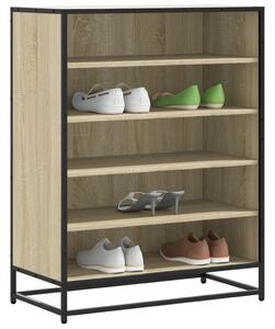 Sonoma tölgy színű szerelt fa és fém cipőszekrény 75x38x97,5 cm