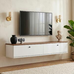 Hanah Home TV állvány Atlantic Pine White Ligne 140 - Atlantic Pine, fehér