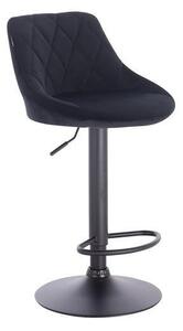 HR1054W Fekete modern velúr szék fekete lábbal