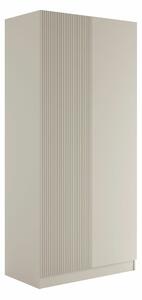 Gardróbszekrény Lunole 113, Laminált forgácslap, Közepes sűrűségű farostlemez, 220x103x55cm, Kasmír