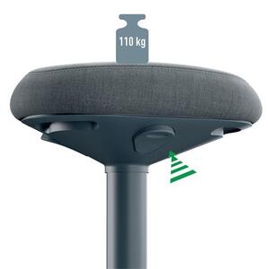 Ülőszék, billenő, ergonomikus, LEITZ Ergo Active, sötétszürke (E65440089)