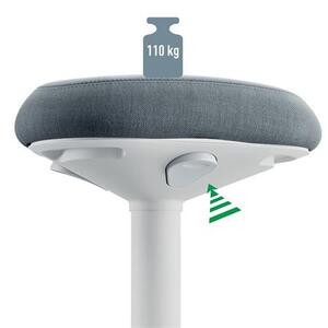 Ülőszék, billenő, ergonomikus, LEITZ Ergo Active, világosszürke (E65440085)