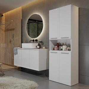 Drohmo 2K DK fürdőszoba szekrény, 60x174x30 cm, fehér