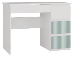 Drohmo MIX Mijas ARTEO íróasztal jobb oldali tárolókkal, 98x76x51 cm, fehér-mentazöld