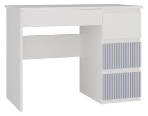 Drohmo MIX Mijas ARTEO íróasztal jobb oldali tárolókkal, 98x76x51 cm, fehér-kék