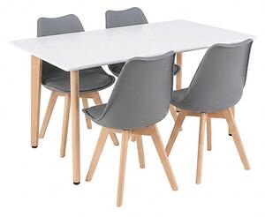 Silla 120 4+1 étkező garnitúra fehér-szürke