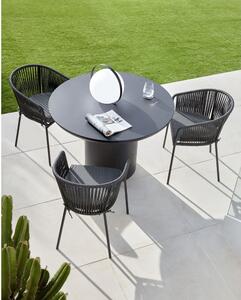 Yanet fekete acélszerkezetű kerti szék - Kave Home