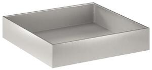 VidaXL Kerti cserép Ezüst 80 x 80 x 20 cm Rozsdamentes Acél