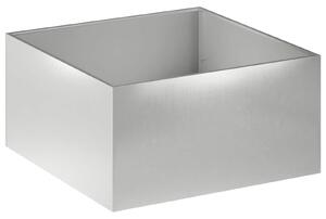 VidaXL Kerti cserép 2 db Ezüst 100 x 100 x 40 cm Rozsdamentes Acél