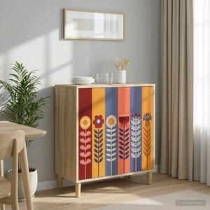 VidaXL Széf ESSEN Sonoma 69 x 33 x 75 cm Szerelt Fa