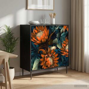 VidaXL Széf LOCHEM Fekete Tölgy 69 x 33 x 76 cm Szerelt Fa