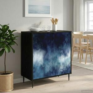 VidaXL Széf RAALTE Fekete Tölgy 69 x 33 x 76 cm Szerelt Fa