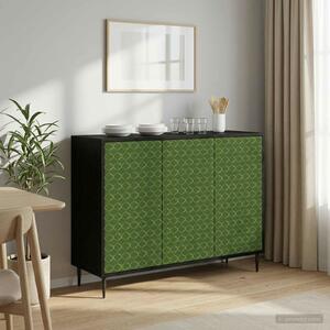 VidaXL Széf GELEEN Fekete Tölgy 102 x 33 x 76 cm Szerelt Fa
