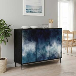 VidaXL Széf RAALTE Fekete Tölgy 102 x 33 x 76 cm Szerelt Fa