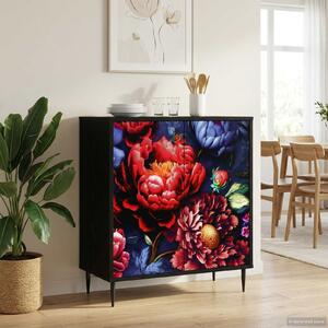 VidaXL Széf KIEL Fekete Tölgy 69 x 33 x 76 cm Szerelt Fa