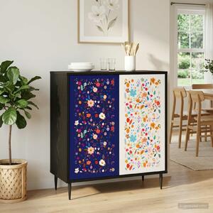 VidaXL Széf MAINZ Fekete Tölgy 69 x 33 x 76 cm Szerelt Fa