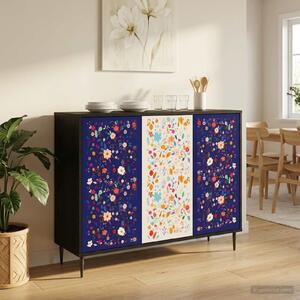 VidaXL Széf MAINZ Fekete Tölgy 102 x 33 x 76 cm Szerelt Fa