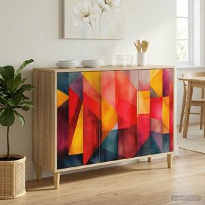 VidaXL Széf HEESCH Sonoma 102 x 33 x 75 cm Szerelt Fa
