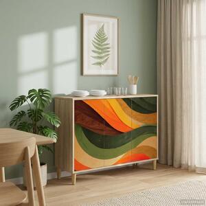 VidaXL Széf BONN Sonoma 102 x 33 x 75 cm Szerelt Fa