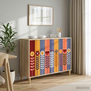 VidaXL Széf ESSEN Sonoma 102 x 33 x 75 cm Szerelt Fa