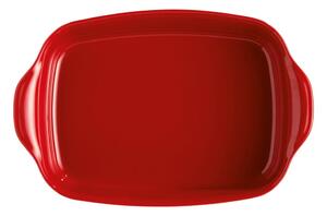 Ultime piros kerámia szögletes sütőtál, 42,5 x 28 cm - Emile Henry