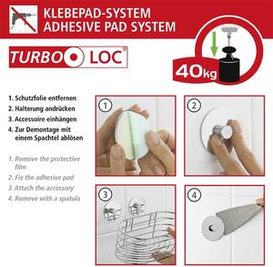 Turbo-Loc® Orea rozsdamentes WC-kefe - Wenko