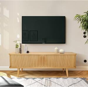 Natúr színű TV-állvány tölgyfa dekorral 138x50 cm Rove – Woodman