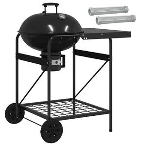 VidaXL Faszenes grillsütő füstölő csövekkel 91 x 71 x 107 cm Acél