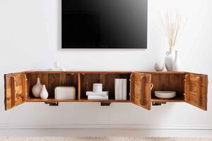 Design függő TV asztal Shayla 160 cm barna mangó