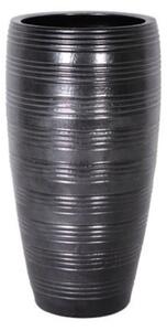 Fekete kerámia váza - 45 cm