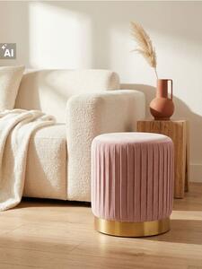 Sinsay - Puff dekoratív varrással - pasztellpink
