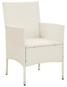 VidaXL 4 db fehér polyrattan kerti szék párnával