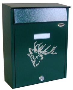 Trezor Postaláda Posta II. vadász motívummal zöld szarvas